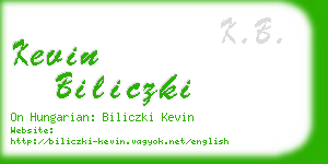 kevin biliczki business card